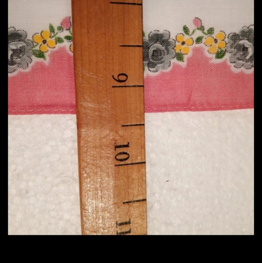 VTG NEW Never Used Crisp AnpromorphicPlayful Grey Kitty Pink White Hanky 50s/60s - Picture 7 of 12